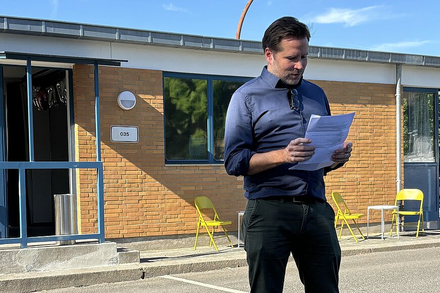 Eröffnungsrede beim Torhaus.